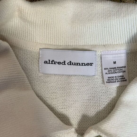 Vintage 90s Embroidered Cardigan Oatmeal Patchwork Light Pink Floral Knit Zipper - Picture 9 of 12